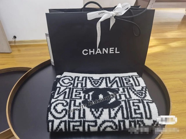 CHANEL專門店新款100%頂級羊絨圍巾 香奈兒字母圍巾 mmyj2201